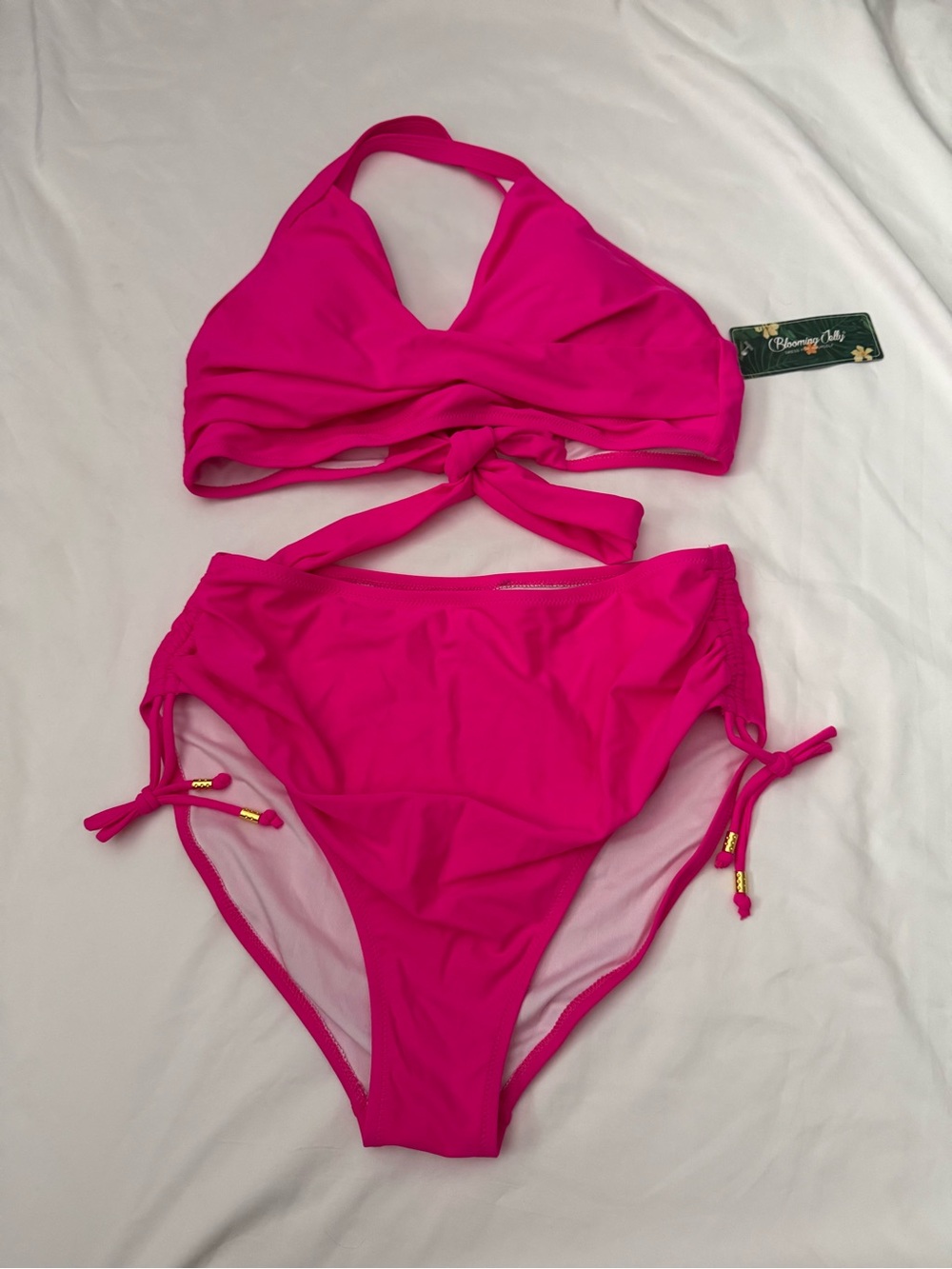Women’s Hot Pink L adjustable Bikini Set